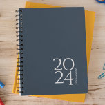 Indigo Blue Personal Weekly Planner<br><div class="desc">Simple personal stationery annual planner with indigo blue cover. Annual planner (12 months) with open monthly overviews and weekly planning sheets. Contact for assistance in personalising.</div>