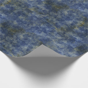 Indigo Blue Rustic Texture Wrapping Paper