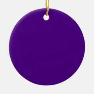 Indigo Blue Solid Colour Classic Elegant Ceramic Tree Decoration