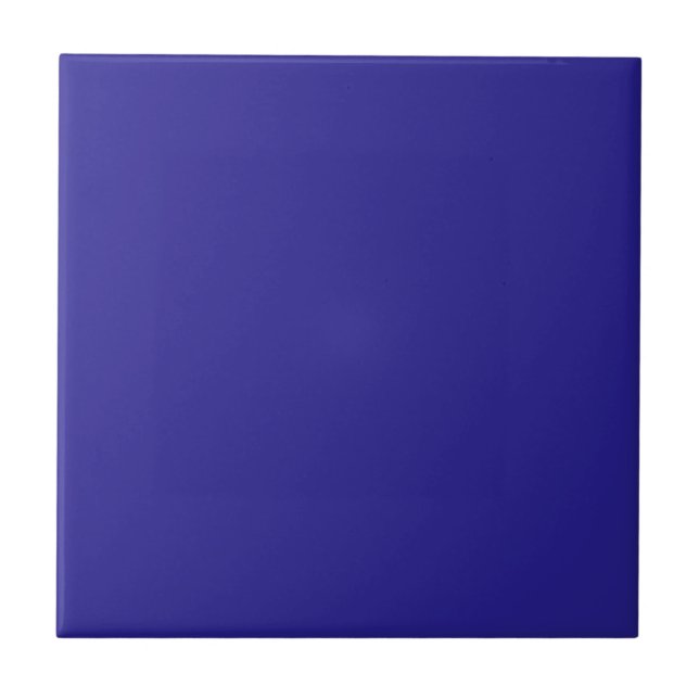 Indigo Blue Solid Colour Tile (Front)