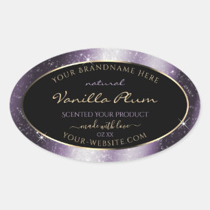 Indigo Blue Sparkle Glitter Frame Product Label