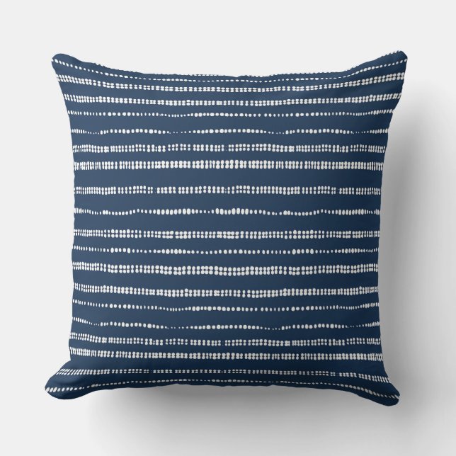 Indigo Blue Throw Pillow (Front)