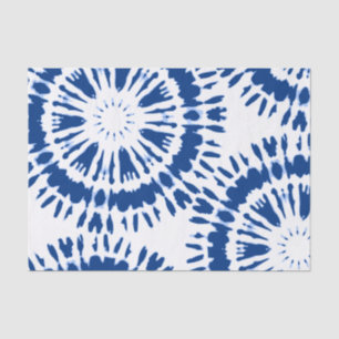Indigo Blue Tie Dye Tissue Paper