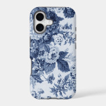 Indigo Blue Vintage Floral