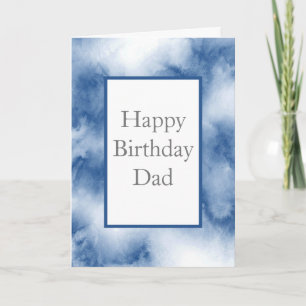 Indigo Blue Watercolor Abstract Card