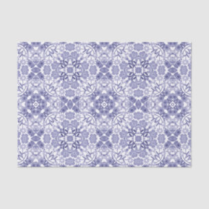 Indigo Blue White Floral Lace Tissue Paper