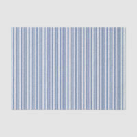 Indigo Blue White Ticking Stripes Tissue Paper