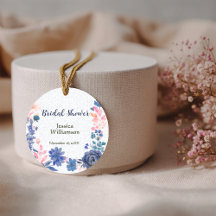 Indigo Blush Florals Bridal Shower Customise