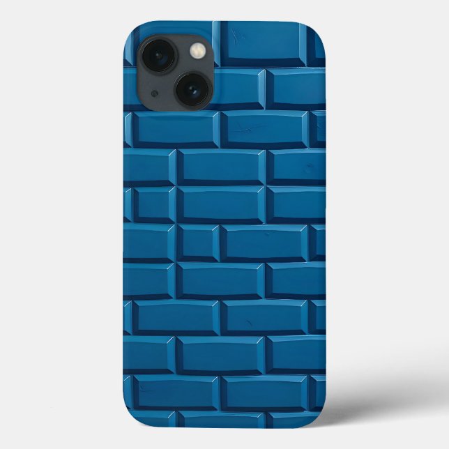 Indigo Brick Design iPhone Case Strong Look (Back)