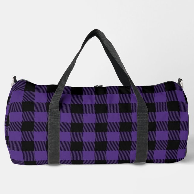 indigo buffalo  throw pillow duffle bag (Front)