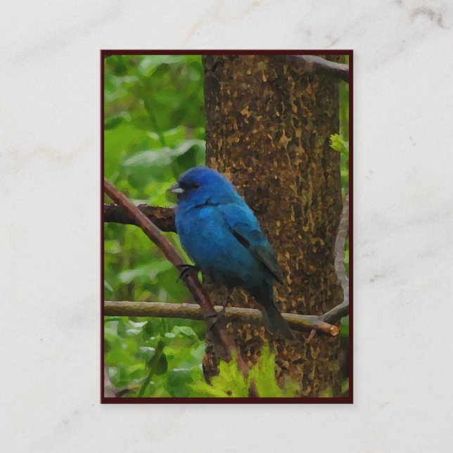 Indigo Bunting ATC Business Card (Front)