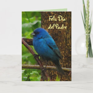 Indigo Bunting Día  del Padre Card
