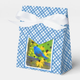 Indigo Bunting Painting - Original Bird Art Favour Box