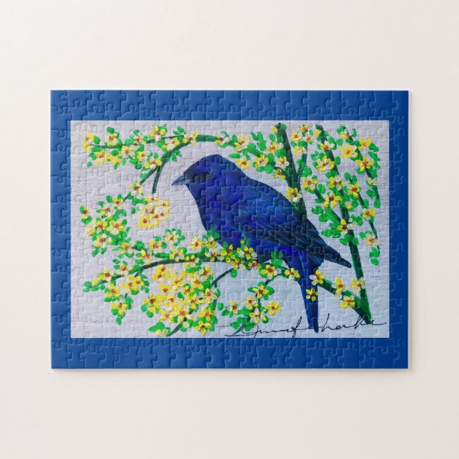 Indigo Bunting Puzzle (Horizontal)
