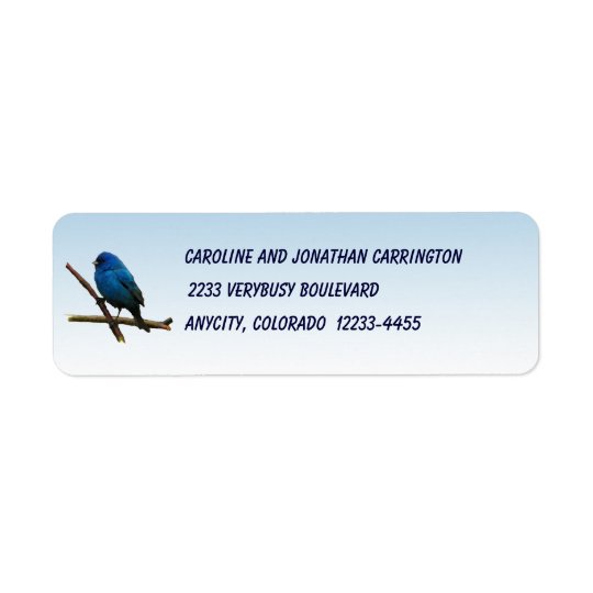 Indigo Bunting Return Address Label
