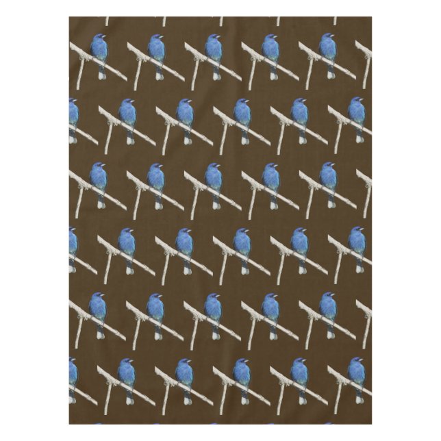 Indigo Bunting Tablecloth (Front)