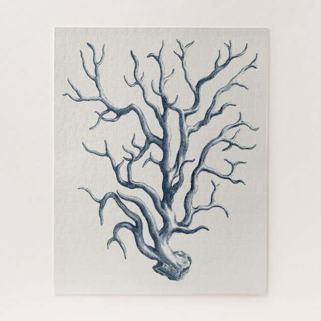 Indigo Coral Jigsaw Puzzle (Vertical)