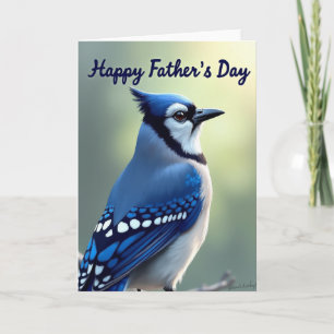 Indigo Crested Bird Card