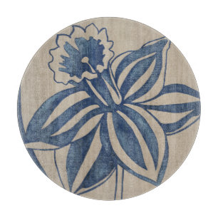 Indigo Daffodil Cutting Board
