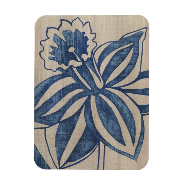 Indigo Daffodil Magnet (Vertical)