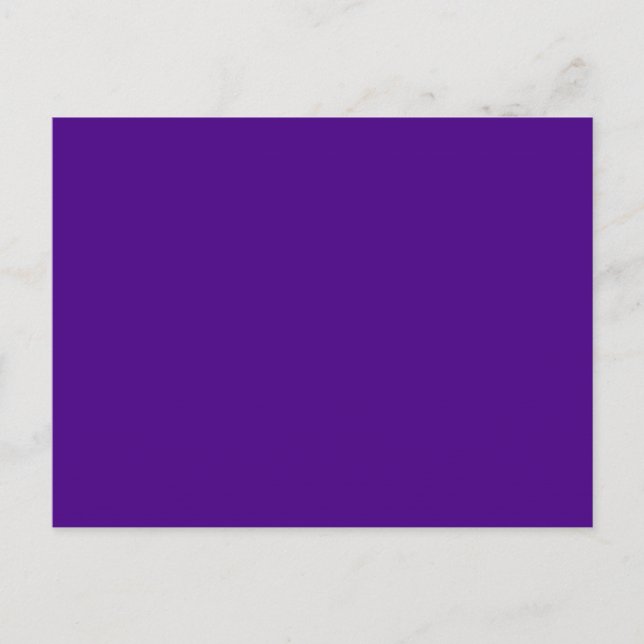 Indigo Dark Royal Purple Trend Colour Background Postcard (Front)