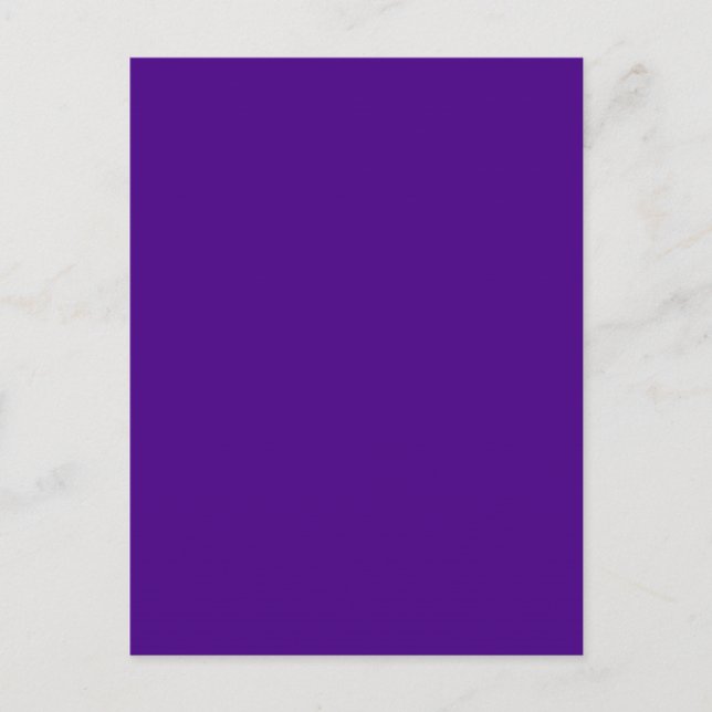 Indigo Dark Royal Purple Trend Colour Background Postcard (Front)