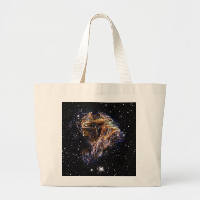 Indigo Edged Stellar Debris Cloud Large Tote Bag (Front)