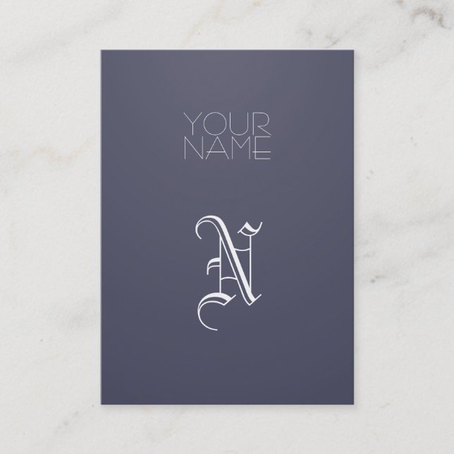 Indigo Elegant Business Card (Front)
