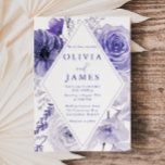 Indigo Floral Elegant Frame Wedding Invitation<br><div class="desc">Indigo Floral Elegant Frame Wedding Invitation
See matching collection in Niche and Nest Store</div>
