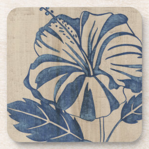 Indigo Hibiscus Coaster