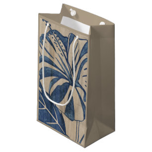 Indigo Hibiscus Small Gift Bag