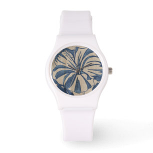 Indigo Hibiscus Watch