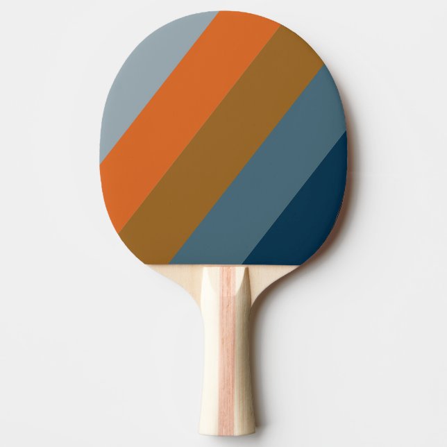 Indigo Horizon Bold Stripes Ping Pong Paddle (Front)