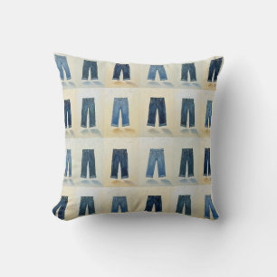 Indigo Icons Painterly Denim Art Denimhead Cushion