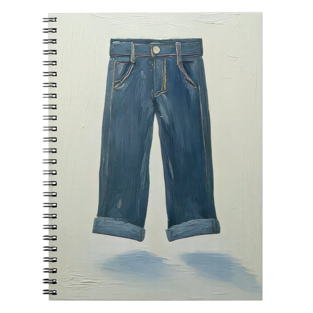 Indigo Icons Painterly Denim Art Denimhead Notebook (Front)