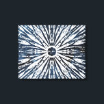 Indigo Ink Radial Motif Canvas Print<br><div class="desc">Indigo Ink Motif I by June Erica Vess. Radial design created from indigo blue colouring and various geometric shapes.</div>
