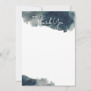 Indigo Ink Wash Thank You Card