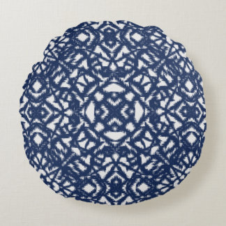 Indigo Island Ikat Round Cushion