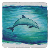 Indigo Lagoon ~ Dolphin Watercolor