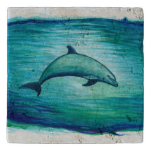 Indigo Lagoon ~ Dolphin Watercolor