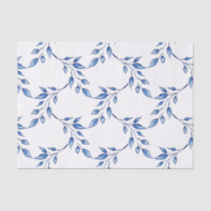 Indigo Leaf Lattice Tissue Paper