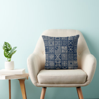 Indigo Mudcloth | Artisan Weave Statement Cushion