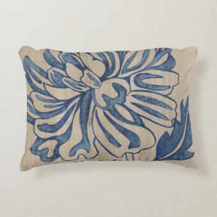 Indigo Mum Decorative Cushion