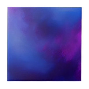 Indigo navy purple abstract art ceramic tile