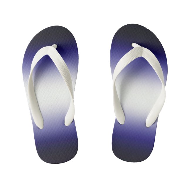 Indigo ocean blue kid's flip flops (Footbed)