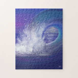 Indigo Ocean Wave Puzzle