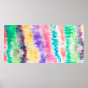 Indigo Old Dirty Wall. Dye Bohemian. Yellow Splash Poster