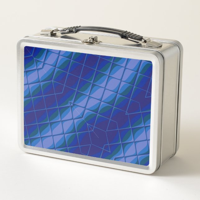 indigo palette metal lunch box (Front)