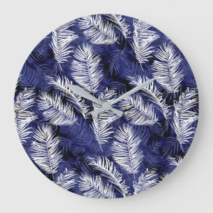 Indigo Palms Large Clock