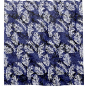 Indigo Palms Shower Curtain